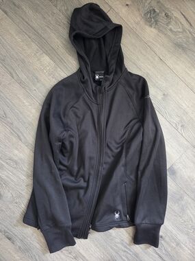 Spyder Black Women's Hooded Performance Zip Jacket